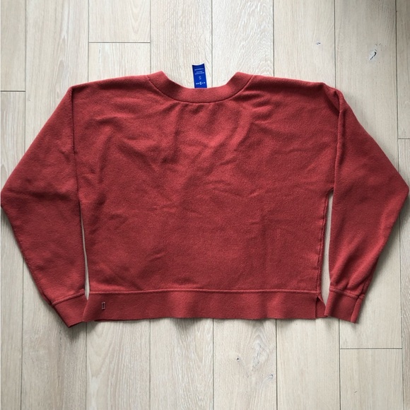 Kit and Ace Merino Wool Blend V Neck Sweater in Burnt Orange Size S - Picture 9 of 10